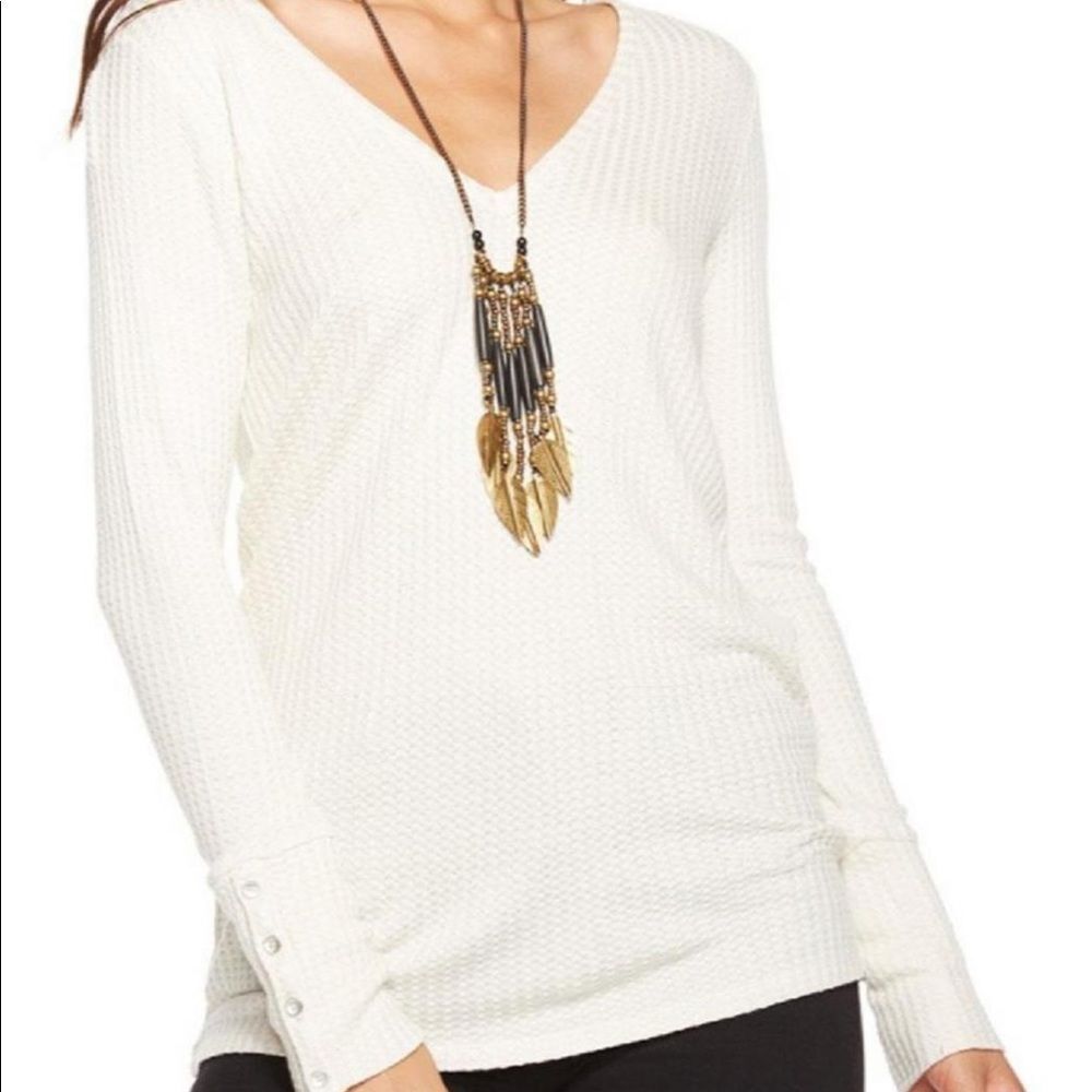 CHASER Waffle Thermal Henley Sz Small